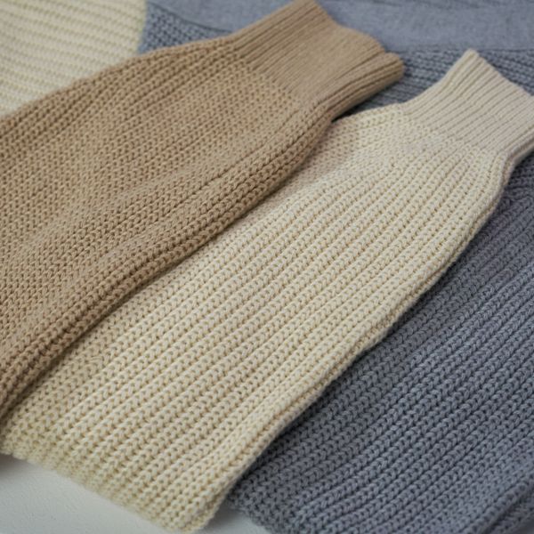 Folded beige cashmere scarf